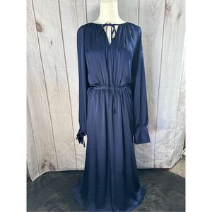 NWT Rye Grass long sleeve navy blue dress Medium Easter formal wedding holiday